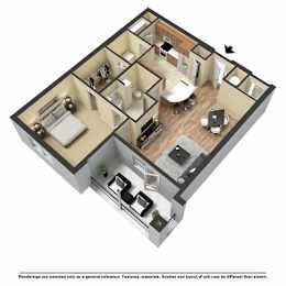 1 bed 1 bath at Arbours at Satsuma Apartments, Mobile, AL, 36572