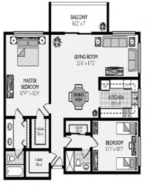 Glenoaks Floor Plan at Fairways of Inverrary, Lauderhill, 33319