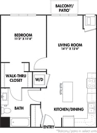  Floor Plan A1 - Income Restricted