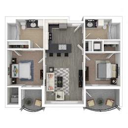 Ambassador Floor Plan at Studio One Apartments, Michigan, 48201