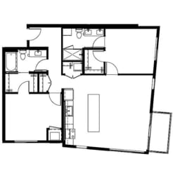  Floor Plan Two Bedroom 2-E