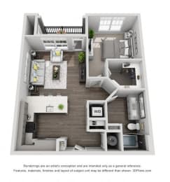 B3 Floor Plan at Central Island Square, Daniel Island