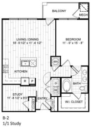 Floor Plan  Luxury 1 Bedroom Woodbridge VA Apartments