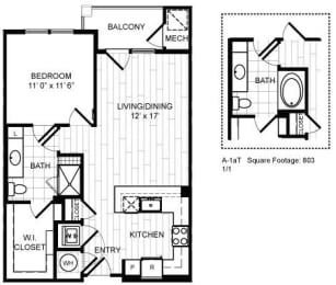 Floor Plan  Best 1 Bedroom Woodbridge VA Apartments