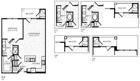 Floor Plan  Nice 1 Bedroom Woodbridge VA Apartments