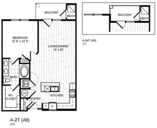 Floor Plan  Luxury 1 Bedroom Woodbridge VA Apartments