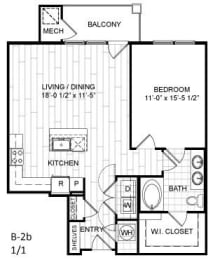 Floor Plan  Spacious 1 Bedroom Woodbridge VA Apartments
