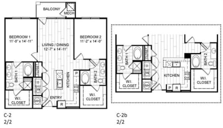 Floor Plan  Spacious 2 Bedroom Woodbridge VA Apartments