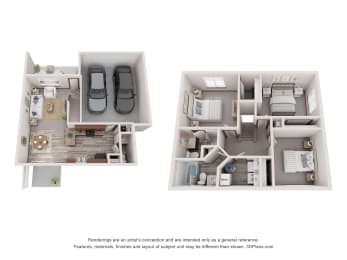  Floor Plan 3 Bedrooms, 2.5 Bathrooms