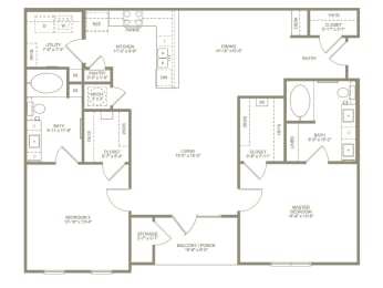 2 bed 2 bath at Annandale Apartment Homes, Murfreesboro, Tennessee