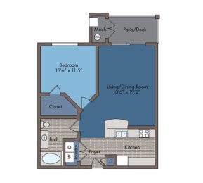 Bergen Floor Plan at Abberly Square Apartment Homes, Waldorf, MD