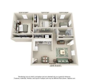  Floor Plan 3 Bed