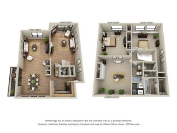  Floor Plan 3 Bed 2.5 Bath