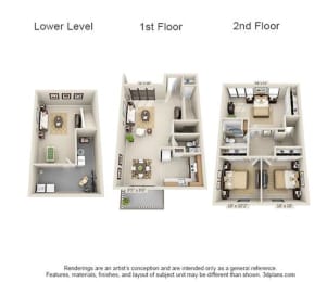  Floor Plan 3 Bed TH