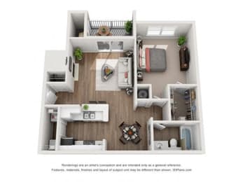 1 Bedroom Floor Plan | Briarcliff Apartments Atlanta GA