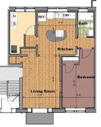  Floor Plan One Bedroom