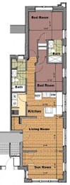  Floor Plan Eastgate 721 2 Bedroom
