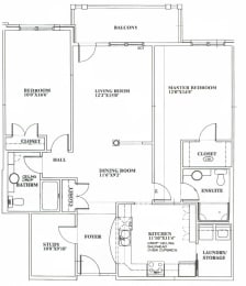 2 bed, 2 bath, spacious apartments with balcony access at Baker Arms & Wexford Apartments in Dartmouth, NS