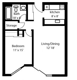 1 bed, 1 bath, spacious single suites at Britannia By The Bay in Ottawa, ON