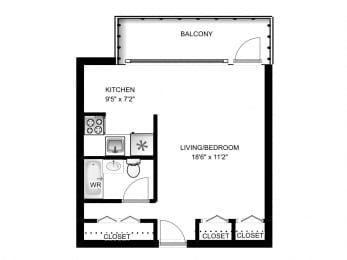 Studio, 1 bath, open concept suites at 300 St. Clair Avenue West in Toronto