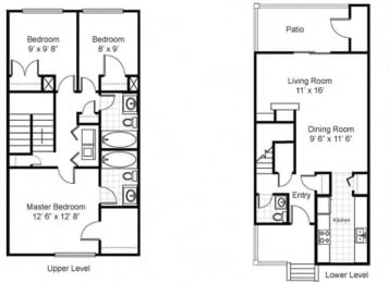 3 Bedroom, 2.5 Bath Townhome at Emory Woods Apartments, Durham, NC, 28205.