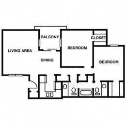 Two Bed/1.5 Bath at Ventana at The Lake, Hendersonville, TN 37075.