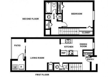  Floor Plan 1 Bedroom Town