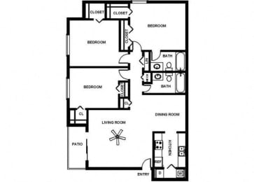  Floor Plan 3 Bedroom Garden