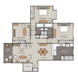C1 floorplan at West Wind Landing, Savannah, GA, 31410