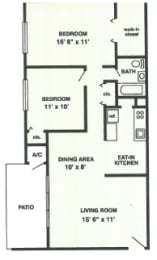 B2 Floor Plan at The Palms, Charleston, South Carolina