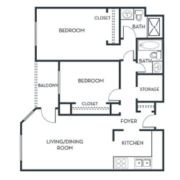  Floor Plan 2 BEDROOM (B2)