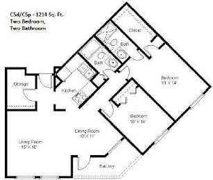  Floor Plan 2 BEDROOM (B5)