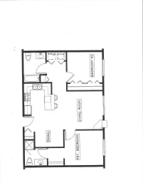  Floor Plan 2 Bedroom 1 3/4 Bathroom