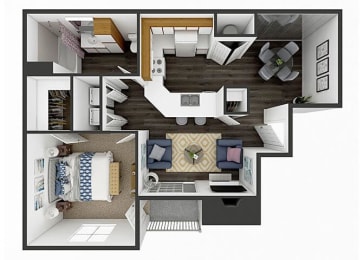 1 bedroom apartment floor plan
