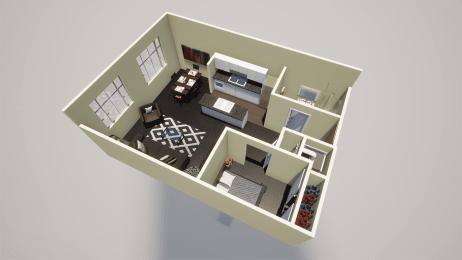 Floor Plan  One bedroom apartment in little rock