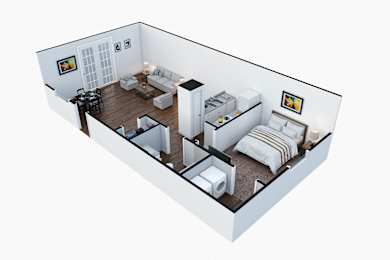 1 bed 1 bath at Sanctuary Apartments & Townhomes, Augusta, GA