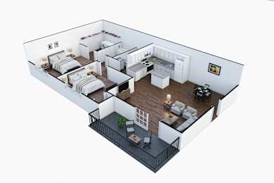 2 bed 2 bath C at Sanctuary Apartments & Townhomes, Augusta, GA