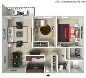 2 bedroom 1 bath