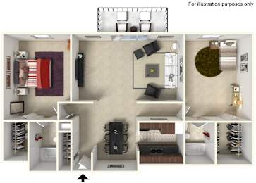 2 bedroom 2 bath
