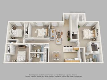 Four bedroom floor plan