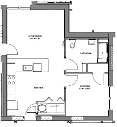  Floor Plan 1 Bedroom Style F