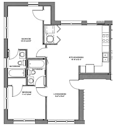  Floor Plan 2 Bedroom Style P
