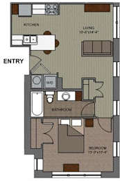  Floor Plan 1 Bedroom Front