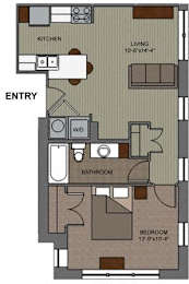  Floor Plan 1 Bedroom