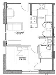  Floor Plan 1 Bedroom - Style B