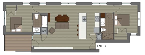  Floor Plan 2 Bedroom