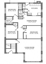  Floor Plan 3 Bedroom
