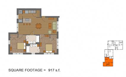  Floor Plan 2 Bedroom