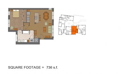  Floor Plan 1 Bedroom