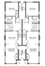  Floor Plan 1 Bedroom